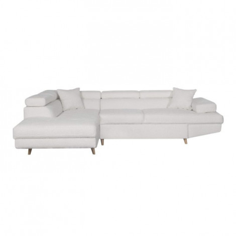 Canapé d'Angle Gauche Convertible "Tean" 271cm Blanc|Canape|Paris Prix