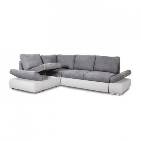 Canapé d'Angle Convertible "Minoso" 267cm Gris Clair|Canape|Paris Prix