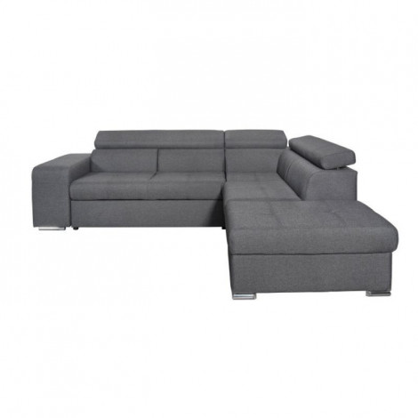 Canapé d'Angle Droit Convertible "Zemy" 262cm Gris Foncé|Canape|Paris Prix