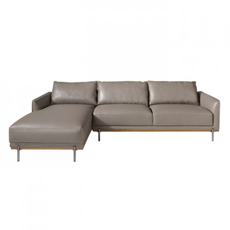 Canapé d'Angle Gauche Cuir "Willard" 295cm Gris|Canape|Paris Prix