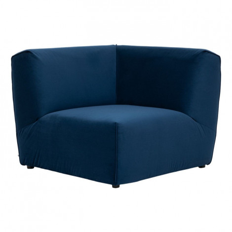 Module d'Angle en Velours "Kiona" 99cm Bleu|Canape|Paris Prix