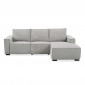 Canapé d'Angle Droit Velours "Hollis" 267cm Gris Clair|Canape|Paris Prix