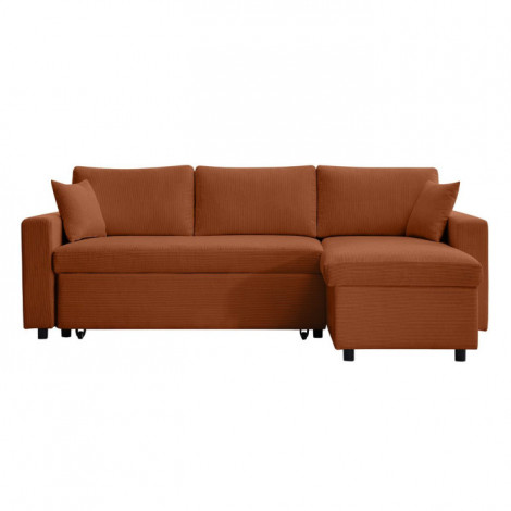 Canapé d'Angle Convertible "Zema" 227cm Terracotta|Canape|Paris Prix