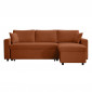 Canapé d'Angle Convertible "Zema" 227cm Terracotta|Canape|Paris Prix