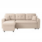 Canapé d'Angle Convertible "Pete" 220cm Beige|Canape|Paris Prix