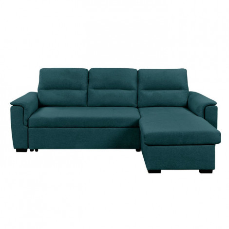 Canapé d'Angle Convertible "Sanford" 239cm Bleu Pétrole|Canape|Paris Prix