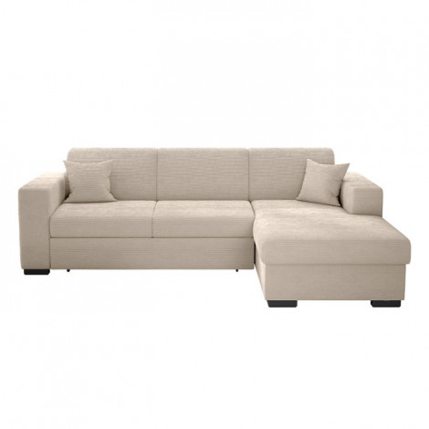 Canapé d'Angle Droit Convertible "Harlan" 262cm Beige|Canape|Paris Prix
