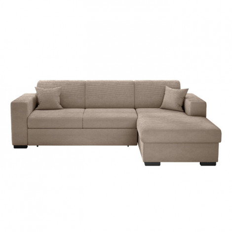 Canapé d'Angle Droit Convertible "Harlan" 262cm Taupe|Canape|Paris Prix