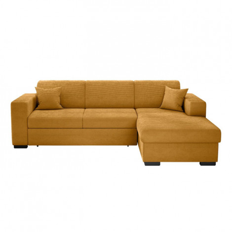 Canapé d'Angle Droit Convertible "Harlan" 262cm Jaune|Canape|Paris Prix