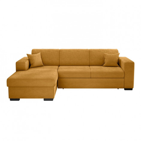 Canapé d'Angle Gauche Convertible "Harlan" 262cm Jaune|Canape|Paris Prix