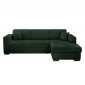 Canapé d'Angle Droit Convertible "Harlan" 262cm Vert Foncé|Canape|Paris Prix