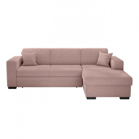 Canapé d'Angle Droit Convertible "Harlan" 262cm Vieux Rose|Canape|Paris Prix