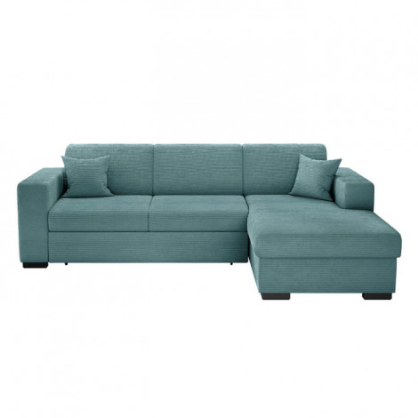 Canapé d'Angle Droit Convertible "Harlan" 262cm Bleu Clair|Canape|Paris Prix