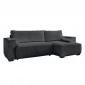 Canapé d'Angle Convertible Velours "Arron" 248cm Gris Foncé|Canape|Paris Prix