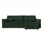 Canapé d'Angle Convertible Velours "Mollie" 269cm Vert Foncé|Canape|Paris Prix