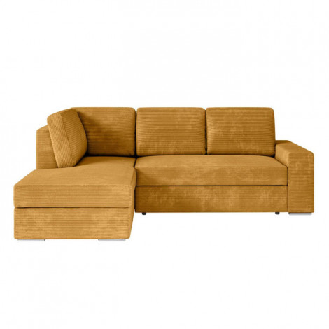 Canapé d'Angle Gauche Convertible Velours "Ares" 246cm Jaune|Canape|Paris Prix