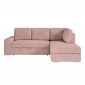 Canapé d'Angle Droit Convertible Velours "Ares" 246cm Vieux Rose|Canape|Paris Prix