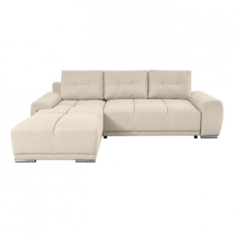Canapé d'Angle Gauche Convertible "Mitchel" 270cm Beige|Canape|Paris Prix