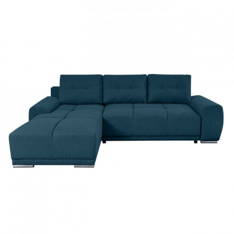 Canapé d'Angle Gauche Convertible "Mitchel" 270cm Bleu Foncé|Canape|Paris Prix