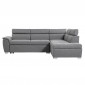 Canapé d'Angle Droit Convertible "Gino" 261cm Gris Clair|Canape|Paris Prix