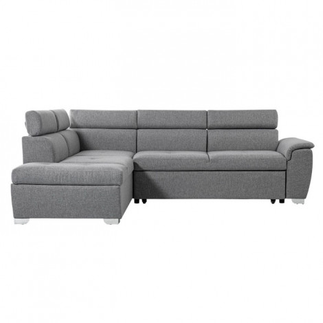Canapé d'Angle Gauche Convertible "Gino" 261cm Gris Clair|Canape|Paris Prix