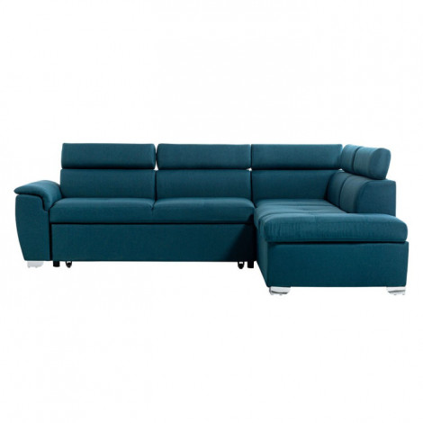 Canapé d'Angle Droit Convertible "Gino" 261cm Bleu|Canape|Paris Prix