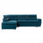 Canapé d'Angle Gauche Convertible "Gino" 261cm Bleu|Canape|Paris Prix
