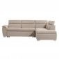 Canapé d'Angle Droit Convertible "Gino" 261cm Beige|Canape|Paris Prix
