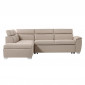 Canapé d'Angle Gauche Convertible "Gino" 261cm Beige|Canape|Paris Prix
