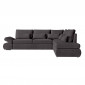 Canapé d'Angle Convertible Velours "Minoso" 267cm Gris Foncé|Canape|Paris Prix
