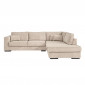Canapé d'Angle Droit Velours "Byzance" 303cm Beige|Canape|Paris Prix