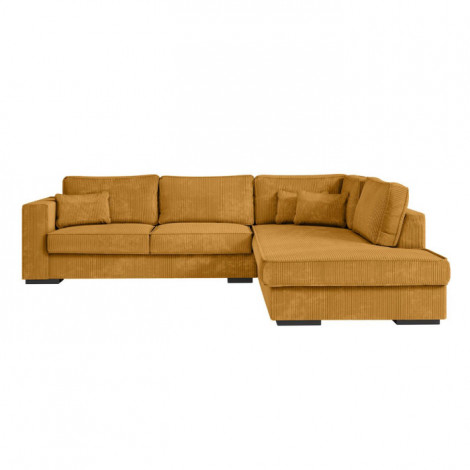 Canapé d'Angle Droit Velours "Byzance" 303cm Jaune|Canape|Paris Prix
