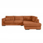 Canapé d'Angle Droit Velours "Byzance" 303cm Terracotta|Canape|Paris Prix