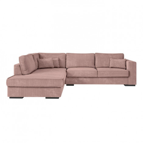 Canapé d'Angle Gauche Velours "Byzance" 303cm Vieux Rose|Canape|Paris Prix