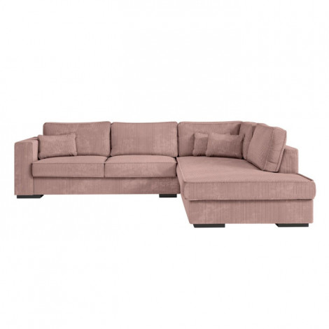 Canapé d'Angle Droit Velours "Byzance" 303cm Vieux Rose|Canape|Paris Prix