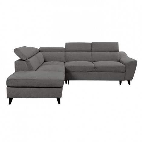 Canapé d'Angle Gauche Convertible "Thaddeus" 258cm Gris|Canape|Paris Prix