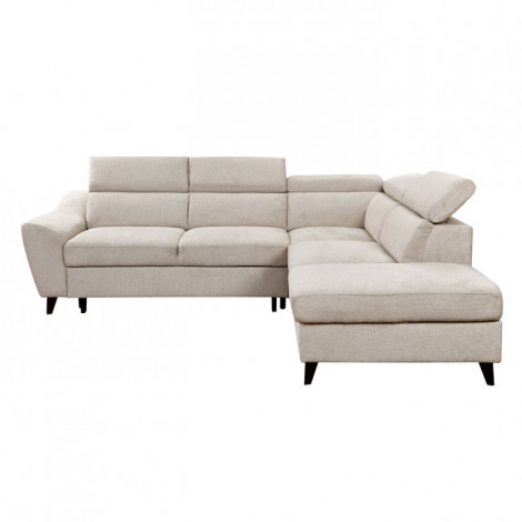 Canapé d'Angle Droit Convertible "Thaddeus" 258cm Beige|Canape|Paris Prix