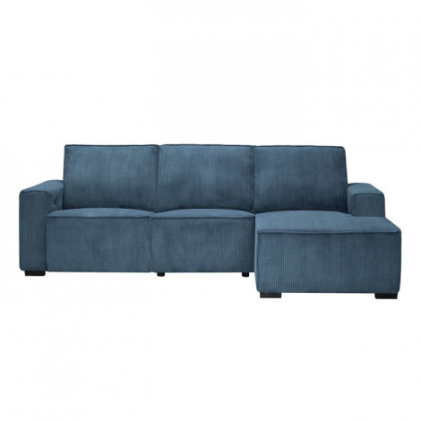 Canapé d'Angle Droit Relax "Carmine" 269cm Bleu Foncé|Canape|Paris Prix