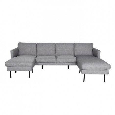 Canapé d'Angle en Tissu "Zoom" 260cm Gris|Canape|Paris Prix