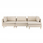 Canapé d'Angle Droit "Zero" 277cm Beige|Canape|Paris Prix