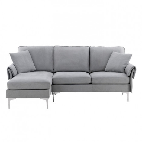 Canapé d'Angle Réversible "Remis" 241cm Gris Foncé|Canape|Paris Prix