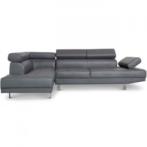 Canapé 5 Places "Como" 260cm Gris Angle Gauche|Canape|Paris Prix