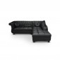 Canapé Chesterfield "Brighton" 240cm Noir Angle Droit|Canape|Paris Prix