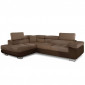 Canapé d'Angle Droit Convertible "Marius" 275cm Marron|Canape|Paris Prix