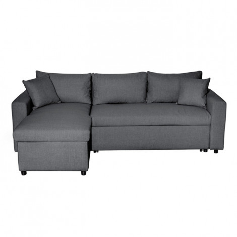 Canapé Convertible d'Angle Réversible "César" 227cm Gris Foncé|Canape|Paris Prix
