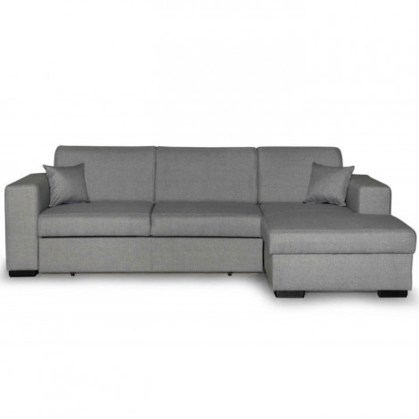 Canapé Convertible d'Angle Droit "Hip" 262cm Gris Clair|Canape|Paris Prix