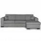 Canapé Convertible d'Angle Droit "Hip" 262cm Gris Clair|Canape|Paris Prix
