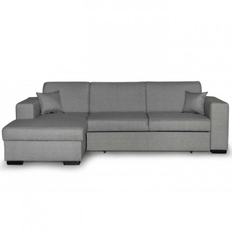 Canapé Convertible d'Angle Gauche "Hip" 262cm Gris Clair|Canape|Paris Prix