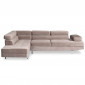 Canapé d'Angle Gauche "Têtière" 260cm Taupe|Canape|Paris Prix