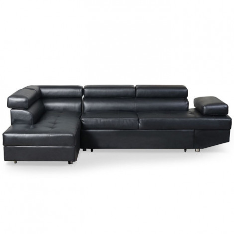 Canapé d'Angle Gauche "Duke" 260cm Noir|Canape|Paris Prix